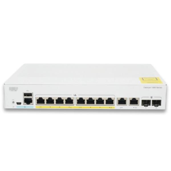 C1200-8P-E-2G Cisco Switches 8x 10/100/1000 PoE+ Ports With 67W Power Budget 2x Gigabit Copper/SFP Combo Ports, Rack-mountable