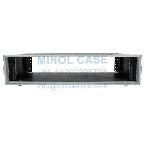 Hot Sale 3U ATA Effects Rack Flight Case Front And Back Rails 19 Wide