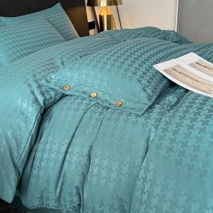 Add a Touch of Luxury to Your Bedroom with this Satin Jacquard Four Piece