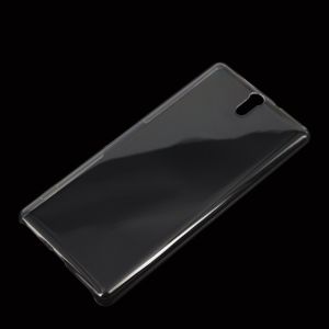 Clear crystal hard soft TPU back case cover for Sony C5
