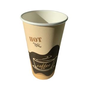 Cheap 20 Oz PE Lining Personalized Hot Cups With Logo Printed Single Wall for sale