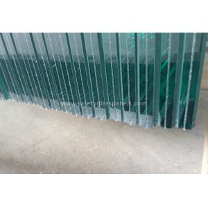 Clear Laminated Safety Glass Railing With Polished Edge , High Impact-Resistant