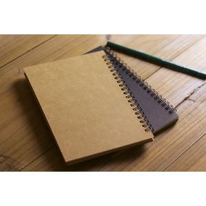 Cheap A5 size spiral notebook with leather cover for office and school for sale
