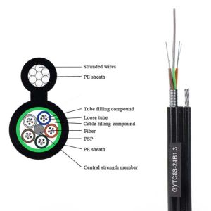 GYTC8S Outdoor Armoured Aerial Optical Fiber Cable 24 Core Multimode