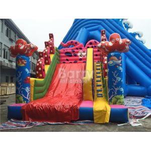Customized Single Lane Rugby Commercial Inflatable Slide For Playground
