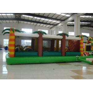 Coconut Tree Inflatable Bouncy Obstacle Course , Outdoor Playground