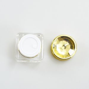 Reusable Cosmetic Packaging Container 10g Gold Eye Cream Acrylic Plastic Jar