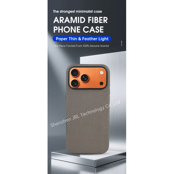 Customized Side Injection TPU Aramid Carbon Fiber Mobile Phone Cover for iPhone 17 Pro