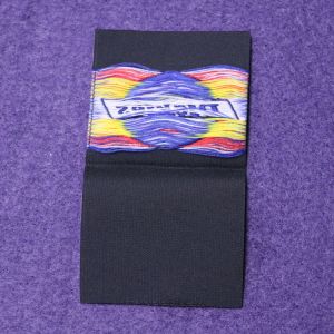 End Fold Damask Woven Sewing Labels Size Tags White Background With Black Text