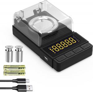 China Digital Milligram Scale 50g/0.001g, Compact Mg Scale With 20g Calibration Weight And Accessories, Black Powder Scale on sale