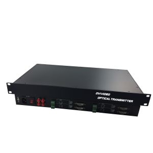 Cheap Rack 1080P/60Hz 4 core 4channel 4 data 4audio Lossless Dvi video fiber converter Transceiver Receiver for sale