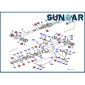 Komatsu 707-99-78630 Bucket Cylinder Seal Kit Service Kit PC1000-1 Excavator