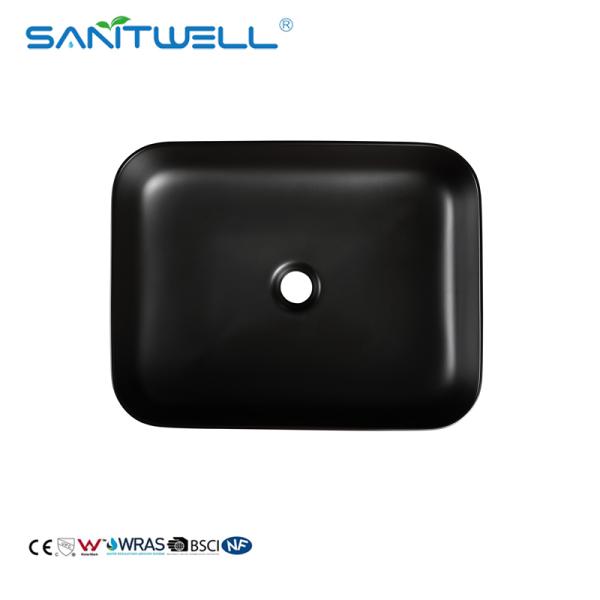 above counter basin Hot sales sanitary ware ceramic basin handmade matt black wash basin