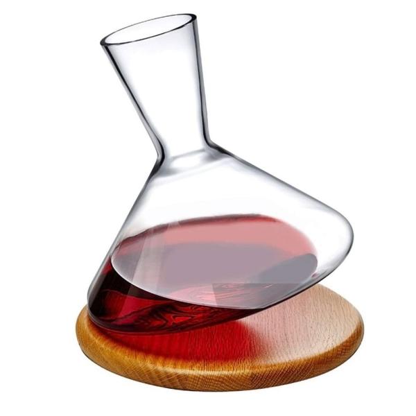 Solid Wooden Balance Wine Decanter -Pine Wooden Base only