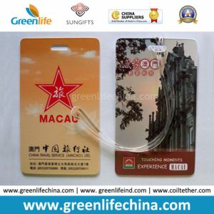 Different Color Printed Good Quality Rectangle Shape PVC Luggage Tag