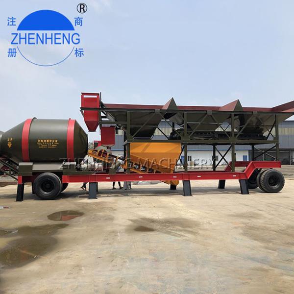 Quality 50M3/H YHZM50 Mobile Ready Mix Concrete Plant PLC Controller wholesale