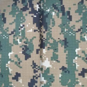 Good Colour Fastness Waterproof Camouflage Fabric in TC Ripstop for Customer