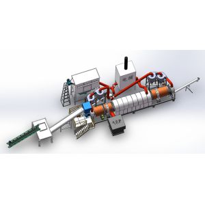 Roller Cooling Carbonization Furnace Self Ignition Smoke Extractor 0% Moisture