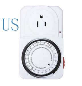 Cheap Worldwide US Plug 24 Hour Programmable Mechanical Electrical Plug Program Timer Power Switch Energy Saver for sale