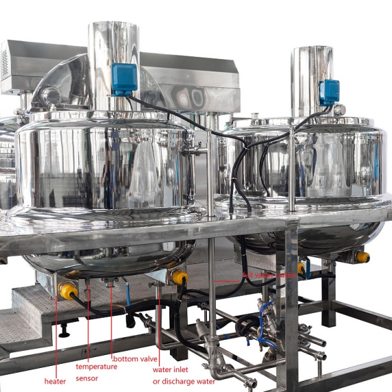 100L-20000L Capacity Static Mixers Cosmetic Vacuum Emulsifier for Fast and Emulsification