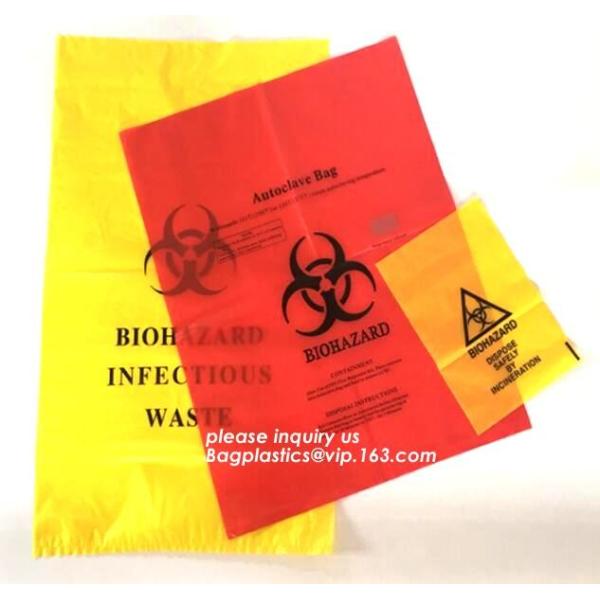 Quality Biohazard Bag Linear Low Density, Red Isolation Infectious Waste Bag, Zip-Closure Biohazard Specimen Bags, bagplastics wholesale