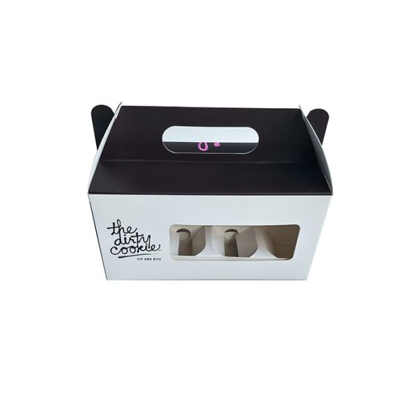 Quality Cookie Gift Card Box Coated Paper , Transparant Window Sided Gift Box wholesale