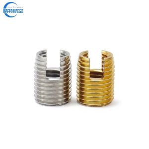 Fine/Coarse Thread Type Lubricated Slotted Self-Tapping Threaded Insert T/T