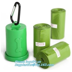 Customized biodegradable compostable Drawstring garbage bag, compostable garbage