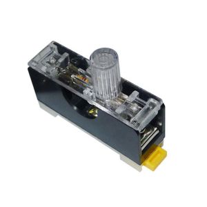 10A 35mm Din Rail Mount Fuse Holder 3AG With LED Indicator Light