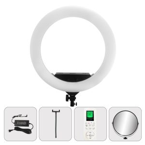 22 Inch Led Ring Light Lcd Diplay Screen Beauty Lash Lamp 100w Makeup Set Remote