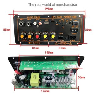D100W Bluetooth 5.0 Power Amplifier Board AC 220V DC 12-24V 5V Wireless Module