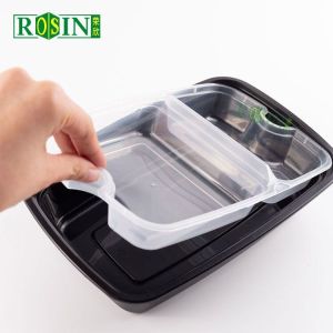 Disposable Plastic Meal Prep Containers Rectangular With Inner Tray
