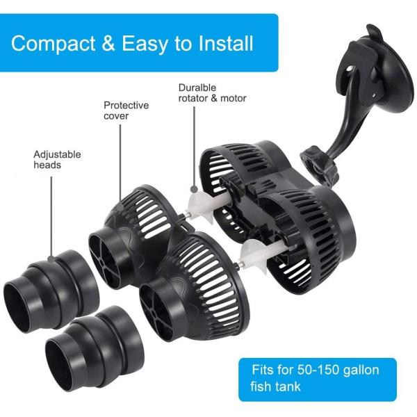 Quality 3200GPH Power Head Hygger Aquarium Wave Maker wholesale