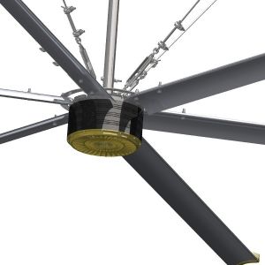 0.6KW Cooling Function Energy 4.2M PMSM HVLS Ceiling Fans for Air Cooling in