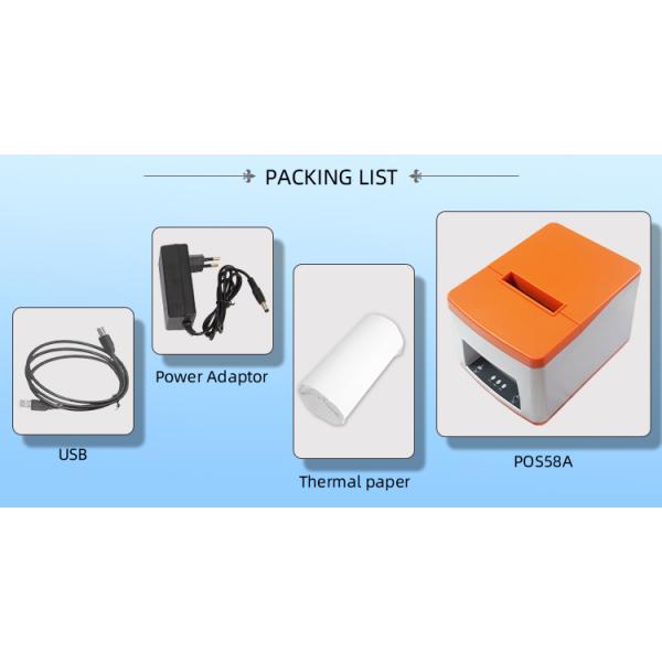AC Adapter Included 58mm Usb Bluetooth Thermal Printer for Barcode and Receipt Printing