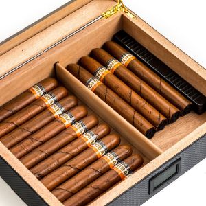 High-Grade Electronic Display Constant Temperature Cedar Wooden Box 20 Portable