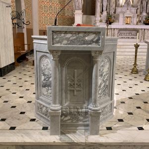 Marble Altar Table Church Podium Hand-Made Religious Sculptures Customized