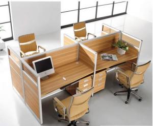 China Full High Office Furniture Partitions / L & T Shaped Office Workstation Table on sale
