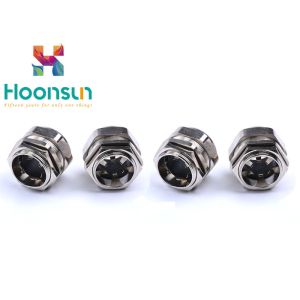 PG7 Thread M12 EMC Cable Gland With Brass Lock Nuts For IP68 Protection