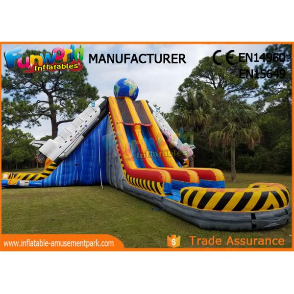 Silk Printing Commercial Banzai Inflatable Water Slides For Outdoor Entertainment