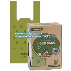 Compostable Bag For Dog Poop Drawstring Holder Custom Dogs Poop Bag Dispenser,