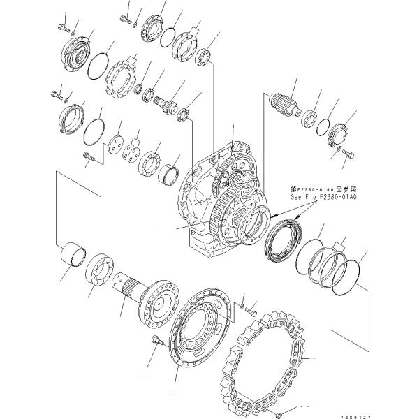 134-27-00122 134-27-00121 134-27-00120 For Komatsu Bulldozer D61EX-12 D61E-12 Excavator Final Drive