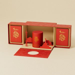 Craft Customized Different Shape Recycle Folding Tea Set Luxury Gift Paper Box