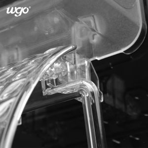 No Drilling WGO Soap And Tissue Holder Integrated Transparent Bathroom Shelf