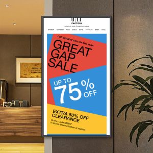 Cheap Ultra Thin 43Inch Wall Mounted Digital Signage Advertising Player Factory's Intelligent Motherboard Indoor Elevator 1 Year CMS for sale