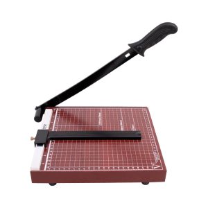 Mini Paper Cutter with Wooden Base Manual Paper Trimmer from ZEQUAN