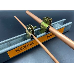 Gold Zinc Cushioned Pipe Strut Clamp