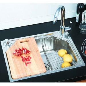 Electroplated Rectangular Stainless Steel Single Bowl Sink Non Porous Corrosion