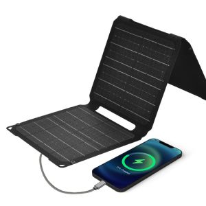 Cheap 20W Mono Cell Portable Solar Bag with USB Type-C Output and ETFE Surface Material for sale