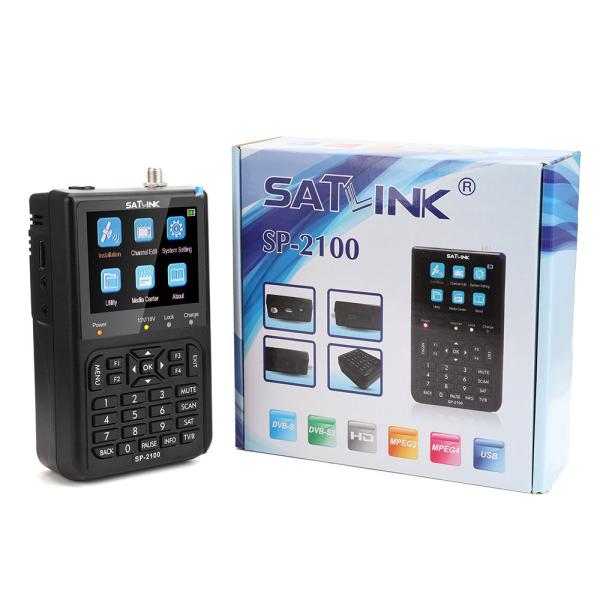 Quality Signal Finder SATLINK SP-2100 DVB-S2 HD Satellite Meter with 950-2150 MHz LNB Input wholesale